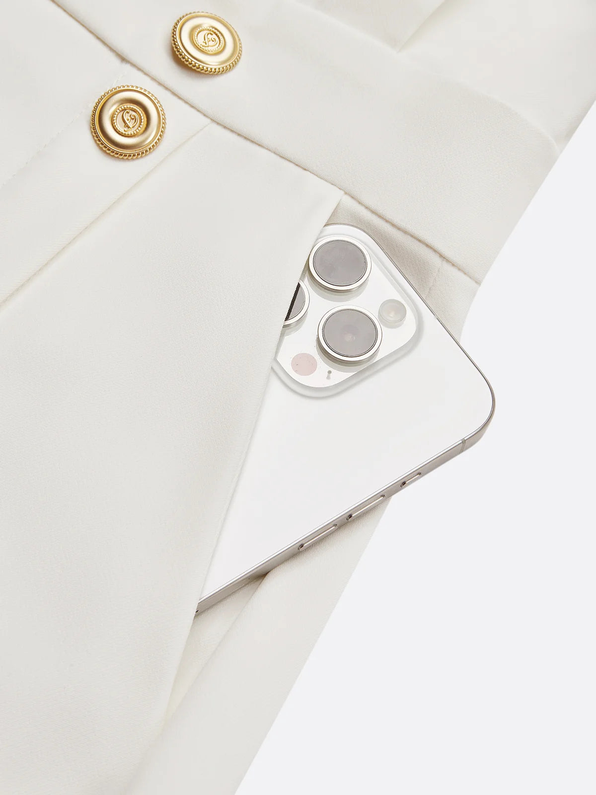 Button-Slit Midi Dress