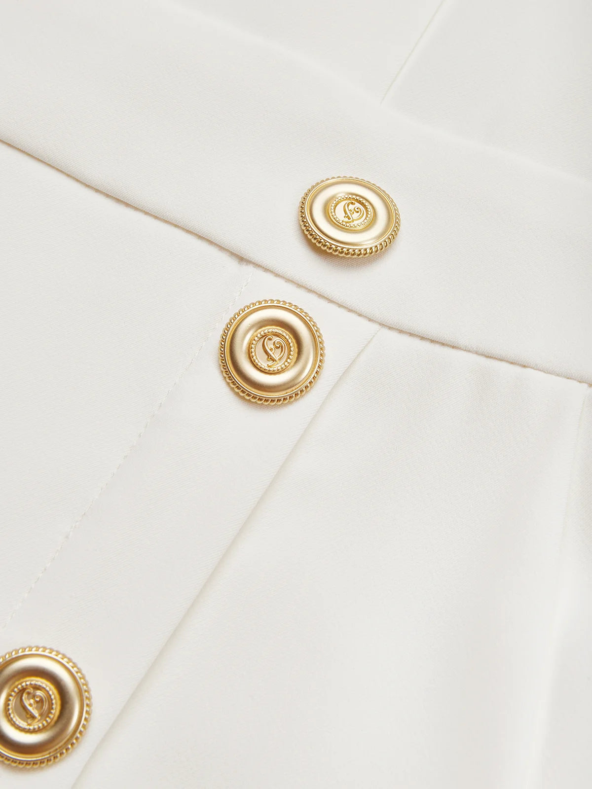 Button-Slit Midi Dress